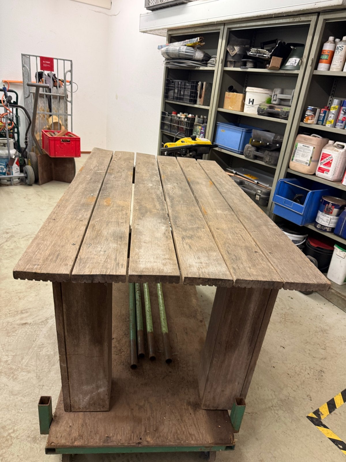 Tuintafel van Hardhout Vlonderplanken 87x169cm, Ophalen, Gebruikt, Rechthoekig, Hout