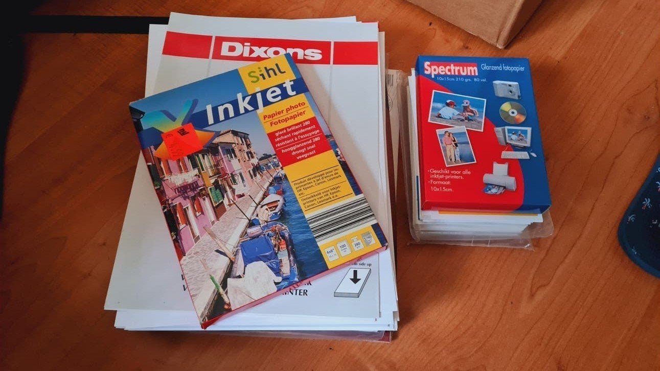 Partij fotopapier van diverse merken en formaten, Nieuw, Ophalen of Verzenden, Inkjet fotopapier, Overige formaten