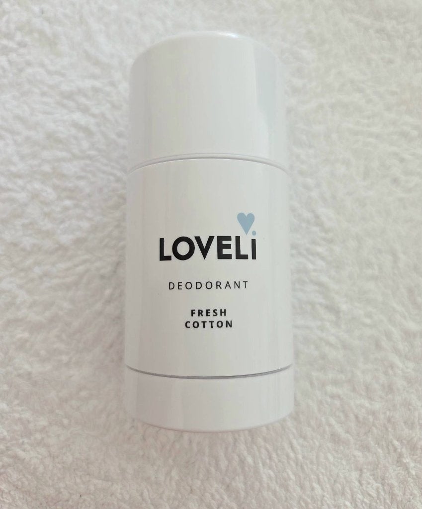 Loveli Deo XL (fresh cotton), Ophalen of Verzenden, Zo goed als nieuw, Deodorant of Bodyspray