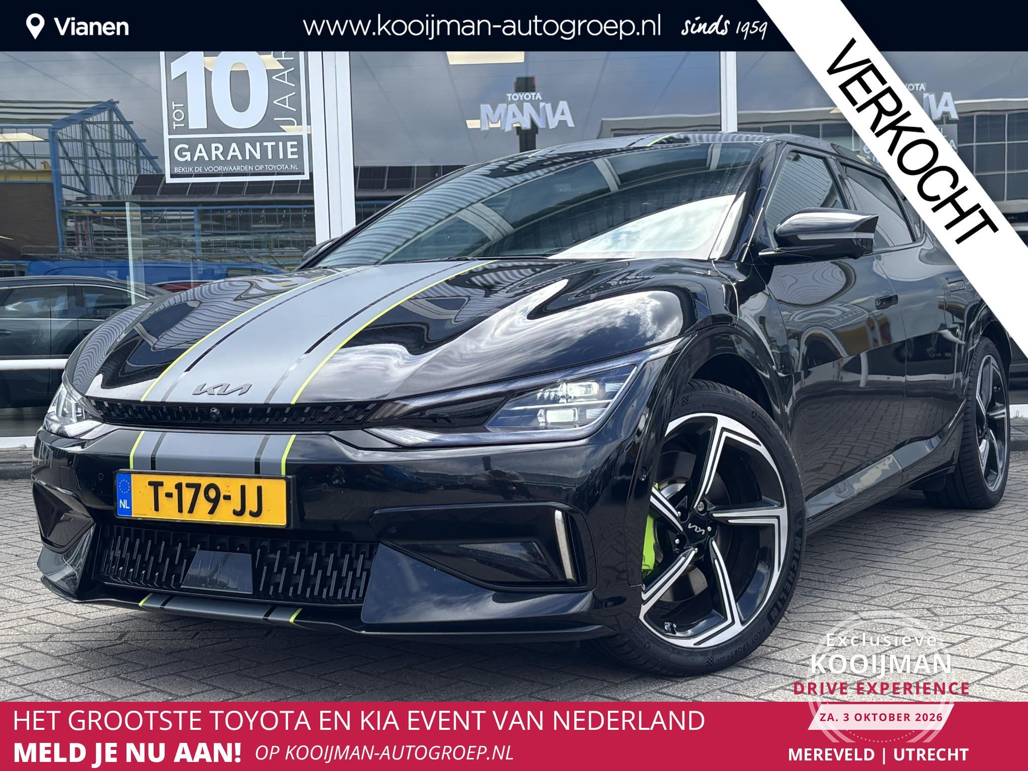 Kia EV6 GT AWD 77.4 kWh GT uitvoering, Kuipstoelen, 585PK, Auto's, Alcantara, Origineel Nederlands, Vierwielaandrijving, 424 km