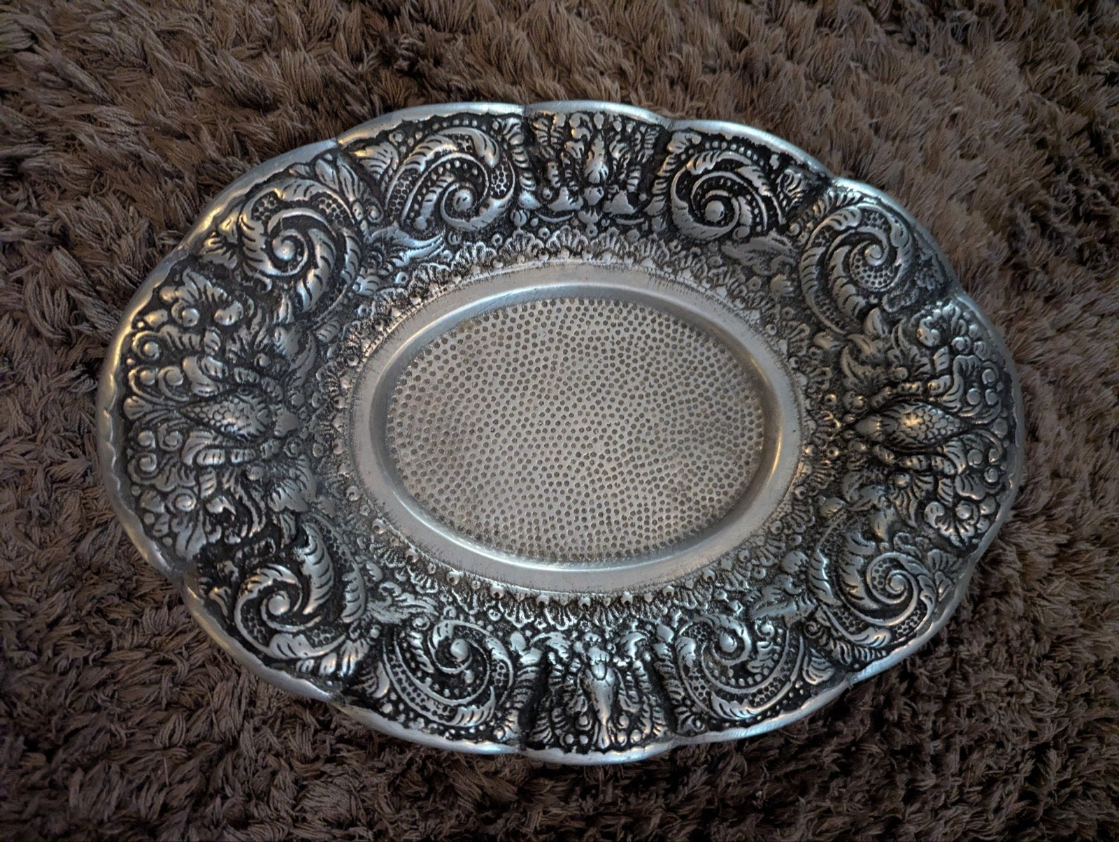 zilverkleurige schaal, Ophalen of Verzenden