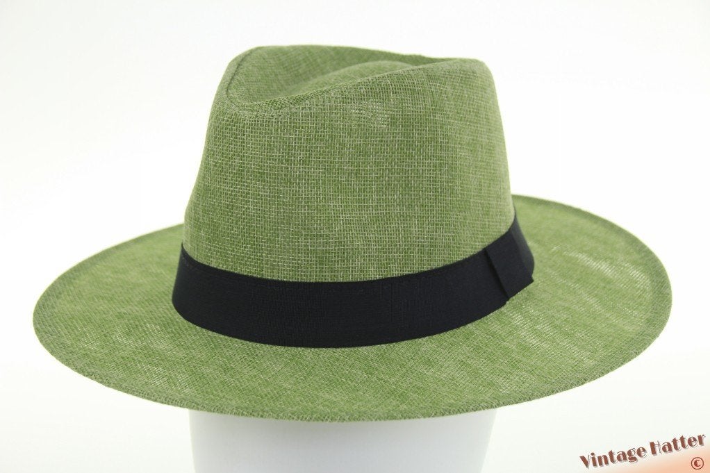 Luchtige zomer gleufhoed Mlle Citron groen viscose 58 en 60, Hoed, Mademoiselle Citron, Nieuw, Ophalen of Verzenden
