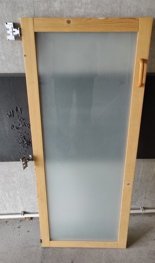 Lundia deur, frosted glas, 80 hoog, 50 breed, Ophalen, Gebruikt