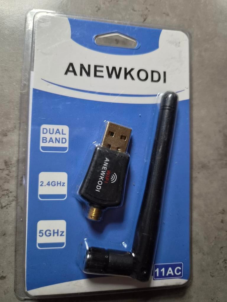 ANEWKODI Dual Band WiFi Adapter 2.4GHz/5GHz 433/150 Mbps, Ophalen of Verzenden