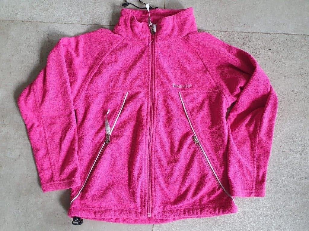 Voor de vakantie heerlijk roze fleece vest gevoerd, Gebruikt, Meisje, Trui of Vest, Ophalen of Verzenden