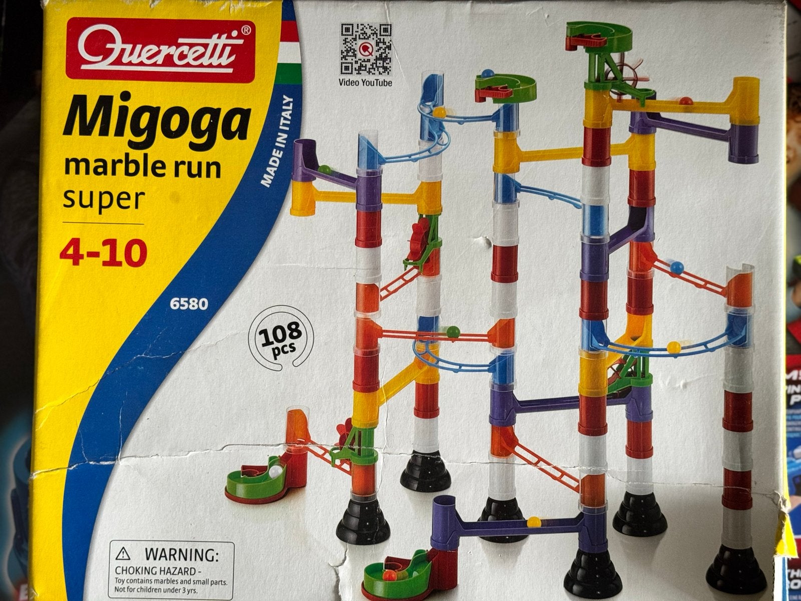Quercetti Migoga Marble Run Super knikkerbaan 108 stuks, Kinderen en Baby's, Speelgoed | Educatief en Creatief, Ophalen, Gebruikt