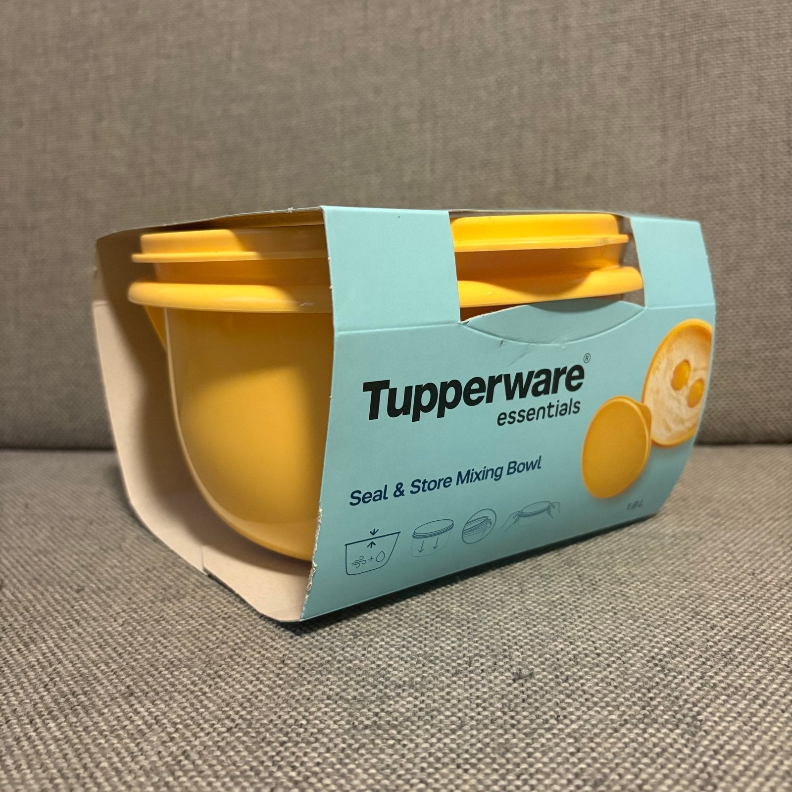 Tupperware Essentials Seal & Store Mengkom, BPA-vrij, Geel, Ophalen of Verzenden, Zo goed als nieuw