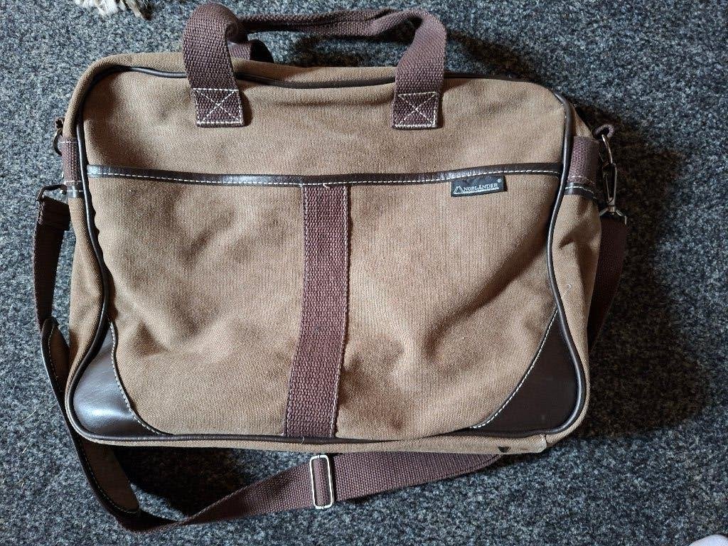 aktetas/computertas/schoudertas. Kleur = bruin. Norlander., Ophalen of Verzenden, Zo goed als nieuw, Bruin, Overige merken