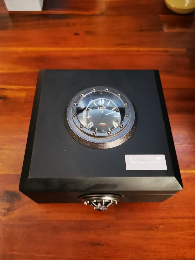 U Boat Darkmoon 44mm Black Nooit Gedragen, Staal, Polshorloge, Nieuw, Kunststof