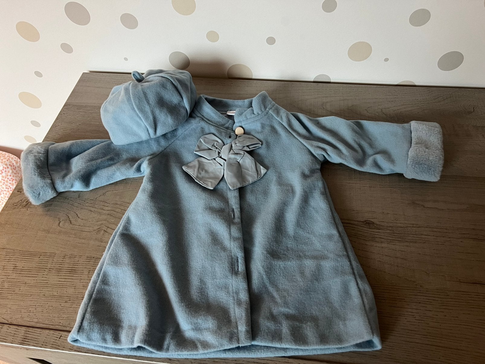 Blauw jasje met bijpassende mutsje, Ophalen of Verzenden, Nieuw, Meisje, Jasje