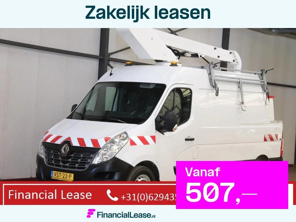 Renault Master AUTOHOOGWERKER 12 METER NACELLE FRANCE ELEVAT, Voorwielaandrijving, Stof, Gebruikt, Euro 6