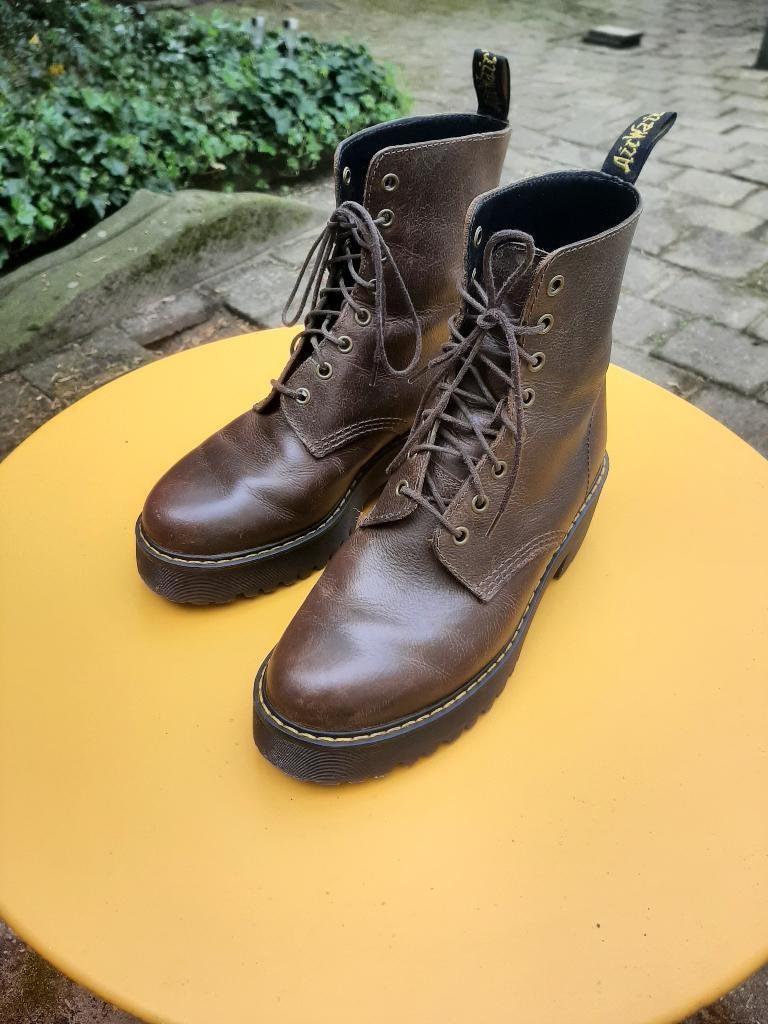 Dr. Martens Shriver, dames- bruin - maat 41, Kleding | Dames, Schoenen, Hoge laarzen, Bruin, Ophalen of Verzenden, Dr. Martens