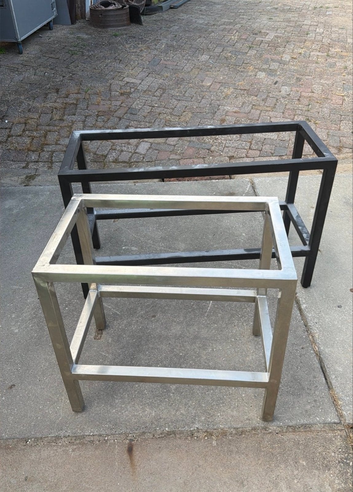 Frame voor buitenkeuken - RVS en Zwart Staal, Ophalen, Nieuw, Houtskool, Vrijstaand