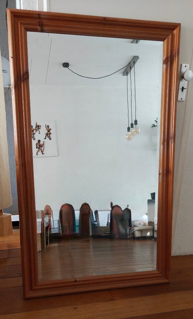 Spiegel, Ophalen, 100 tot 150 cm, Zo goed als nieuw, 75 tot 100 cm