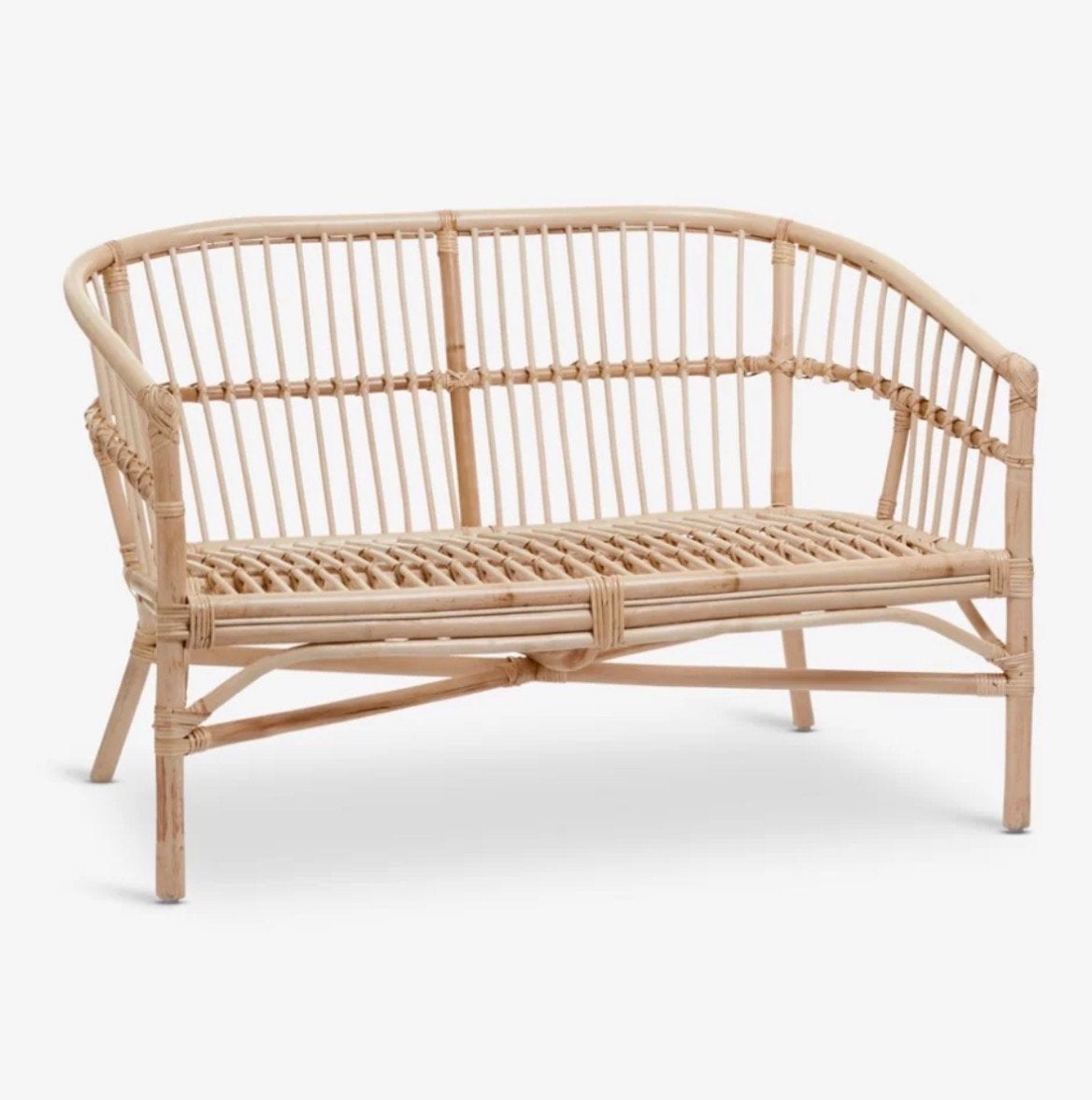 Rotan bankje // Tweepersoons // te huur, Ophalen, 150 tot 200 cm, Tweepersoons, Zo goed als nieuw