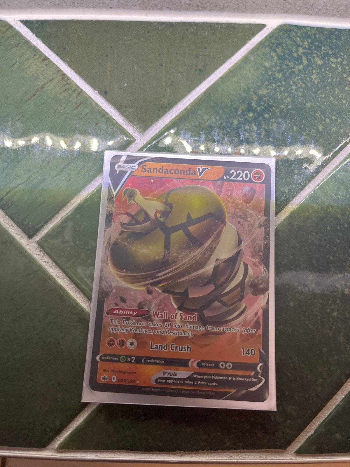 Sandaconda V Pokémon Kaart - HP 220, Ophalen of Verzenden, Zo goed als nieuw, Losse kaart