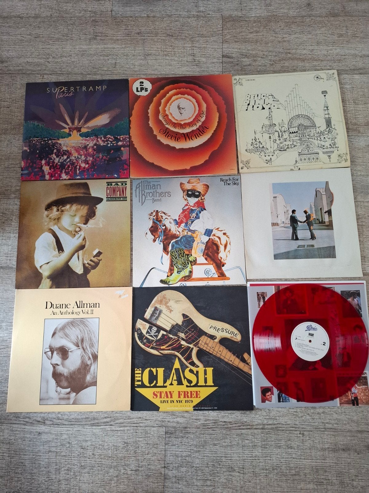 64 lps, Pink Floyd, Europe, The clash, Bob Dylan., Ophalen, Gebruikt, 12 inch, Poprock