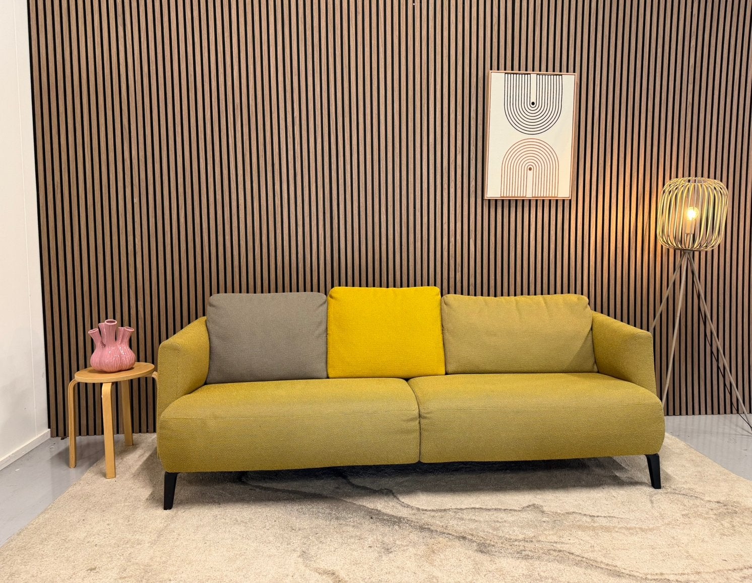 Pode - Design Bank - Geel - Zeer Nette Staat - 2,5 Zits Bank