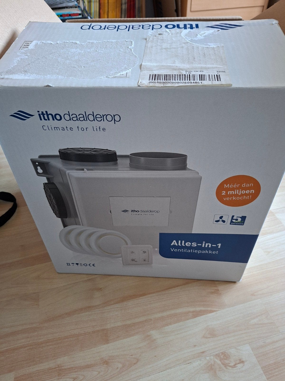 Itho Daalderop Ventilatiepakket CVE-S Pak - Nieuw, Ophalen of Verzenden, Nieuw, Ventilator en Afzuiger