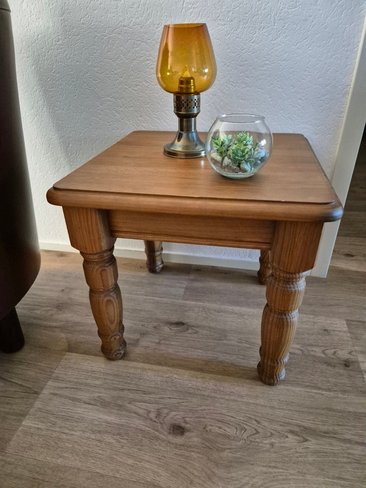 bijzettafel grenen kleine salontafel, Minder dan 55 cm, Gebruikt, Vierkant, Hout