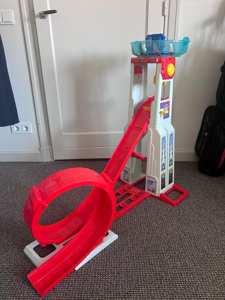 Paw Patrol Toren Rescue Wheels Super Loop Tower HQ, Ophalen, Zo goed als nieuw, Jongen of Meisje