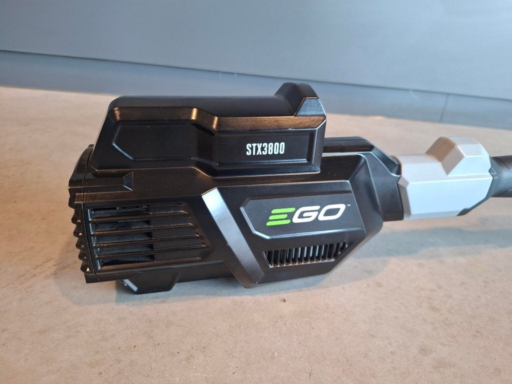 EGO STX3800 accu bosmaaier, Tuin en Terras, Grastrimmers, Ophalen, Gebruikt, Accu, Ego
