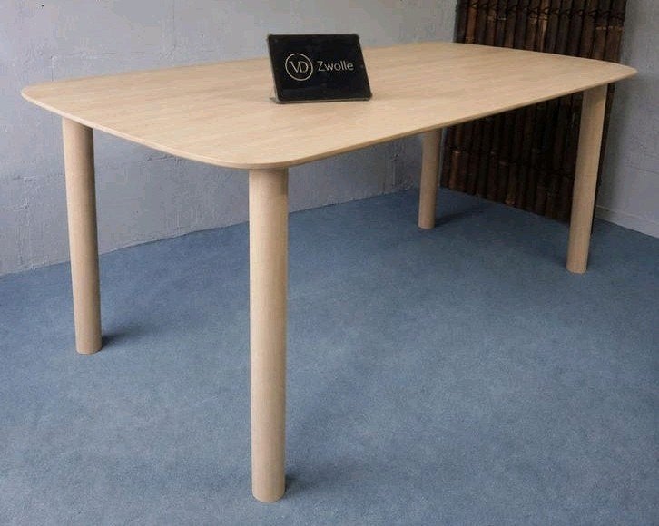 Eiken tafel Deens ovaal poten rond MASSIEF ook recht blad, 100 tot 150 cm, Ophalen of Verzenden, Vijf personen of meer, Deens ovaal