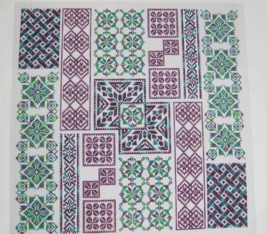 Borduurpatroon  Merklap  nr 9654, Hobby en Vrije tijd, Borduren en Borduurmachines, Verzenden, Nieuw, Handborduren, Patroon