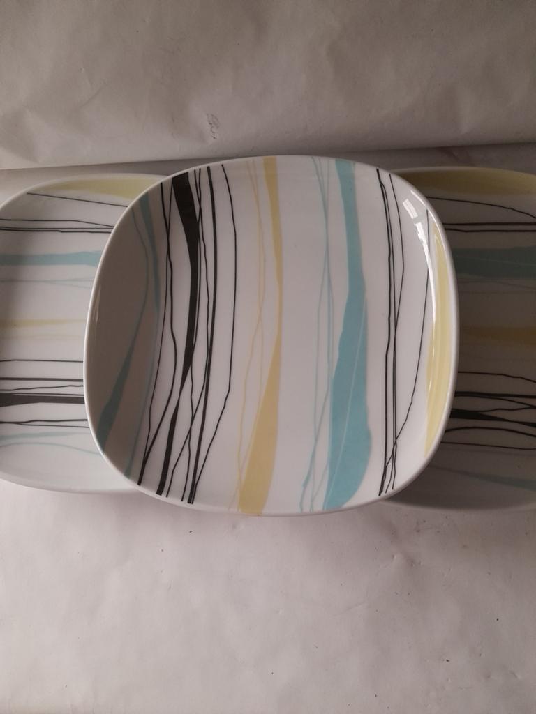 IKEA 365+ Borden - Set van 3 met abstract patroon, Ophalen of Verzenden, Zo goed als nieuw, Bord(en), Overige stijlen