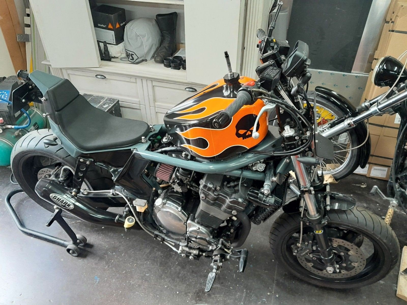 Custom gespoten motorfiets brandstoftank, Ophalen of Verzenden