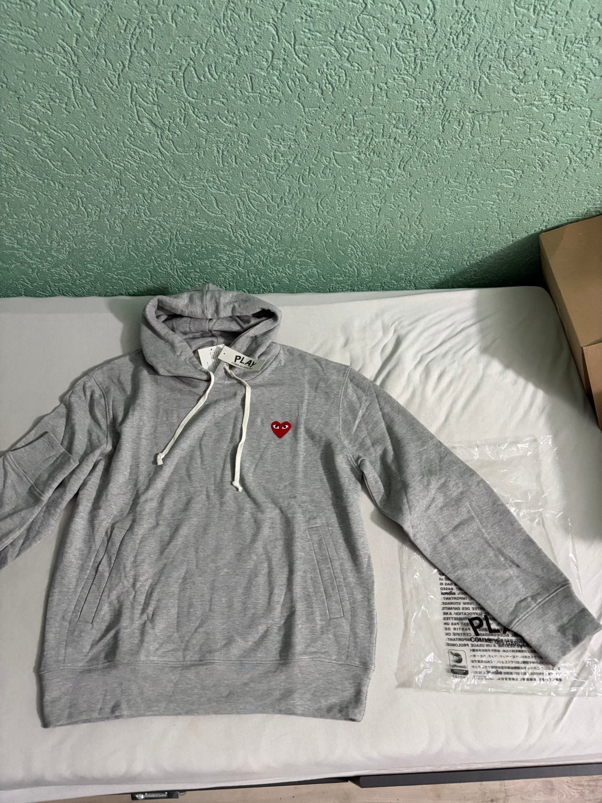 Comme des Garçons PLAY Hoodie - Grijs - Maat M/L, Verzenden, Nieuw
