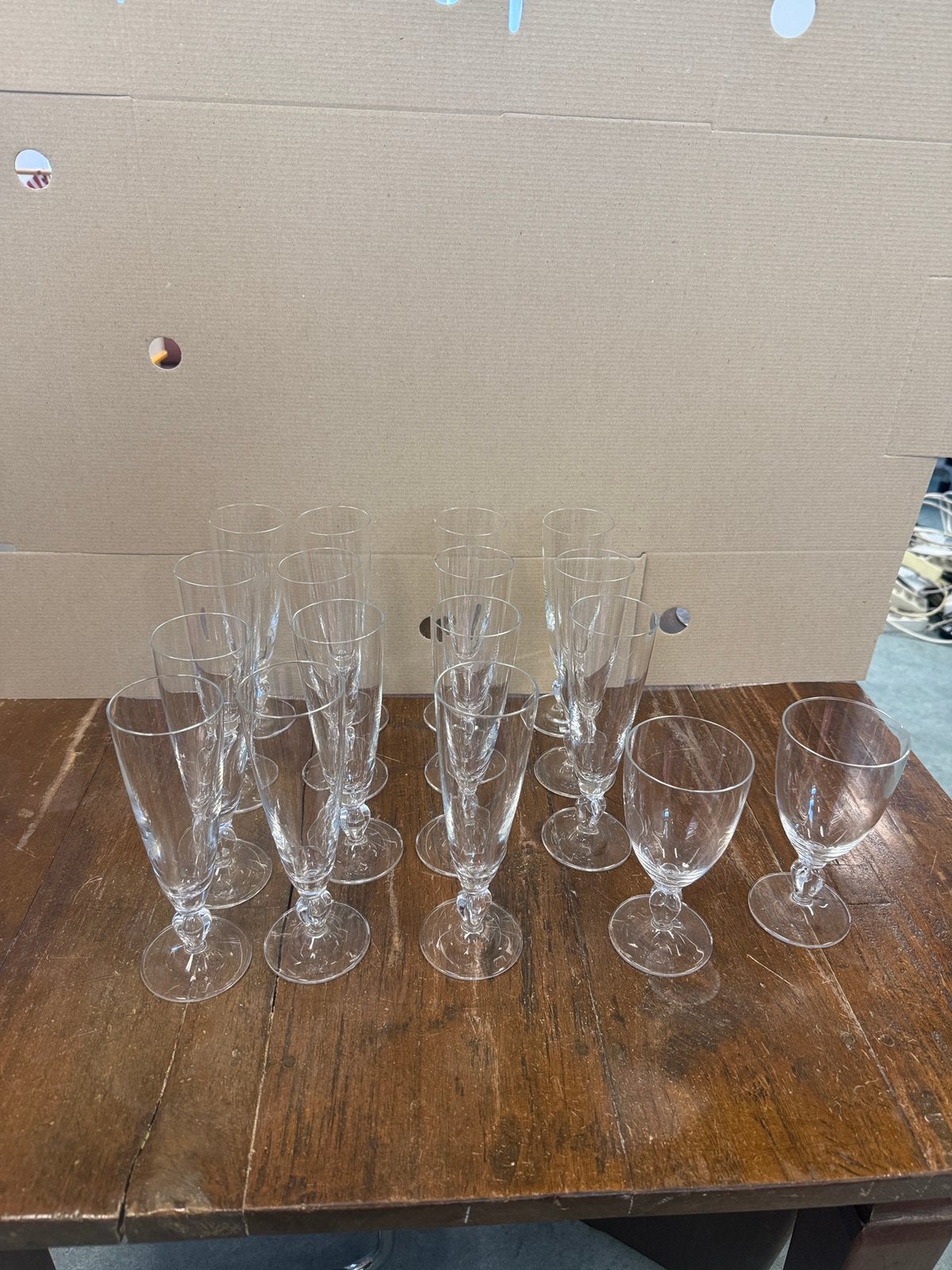 Schott Zwiesel glazenset (15 champagne / 2 wijn), Ophalen, Zo goed als nieuw, Overige typen