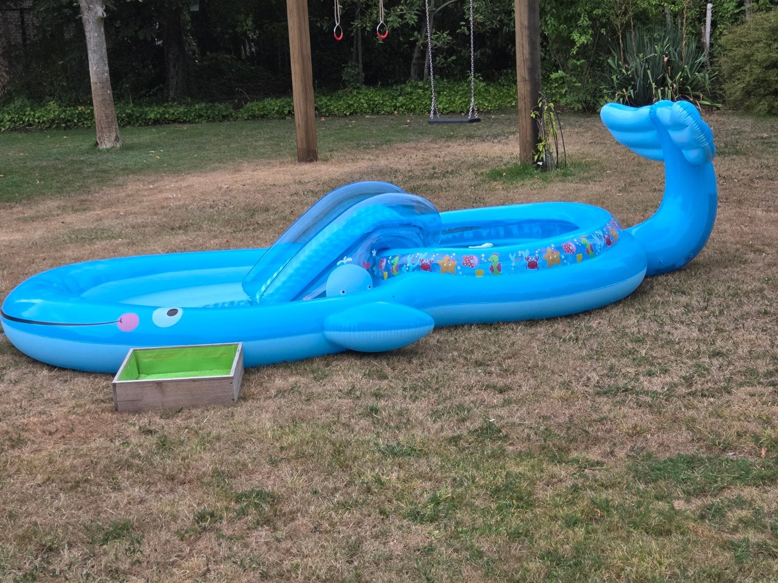 nieuw walvis zwembad met glijbaan en sproeier, Ophalen, Minder dan 80 cm, Opblaaszwembad, Rechthoekig