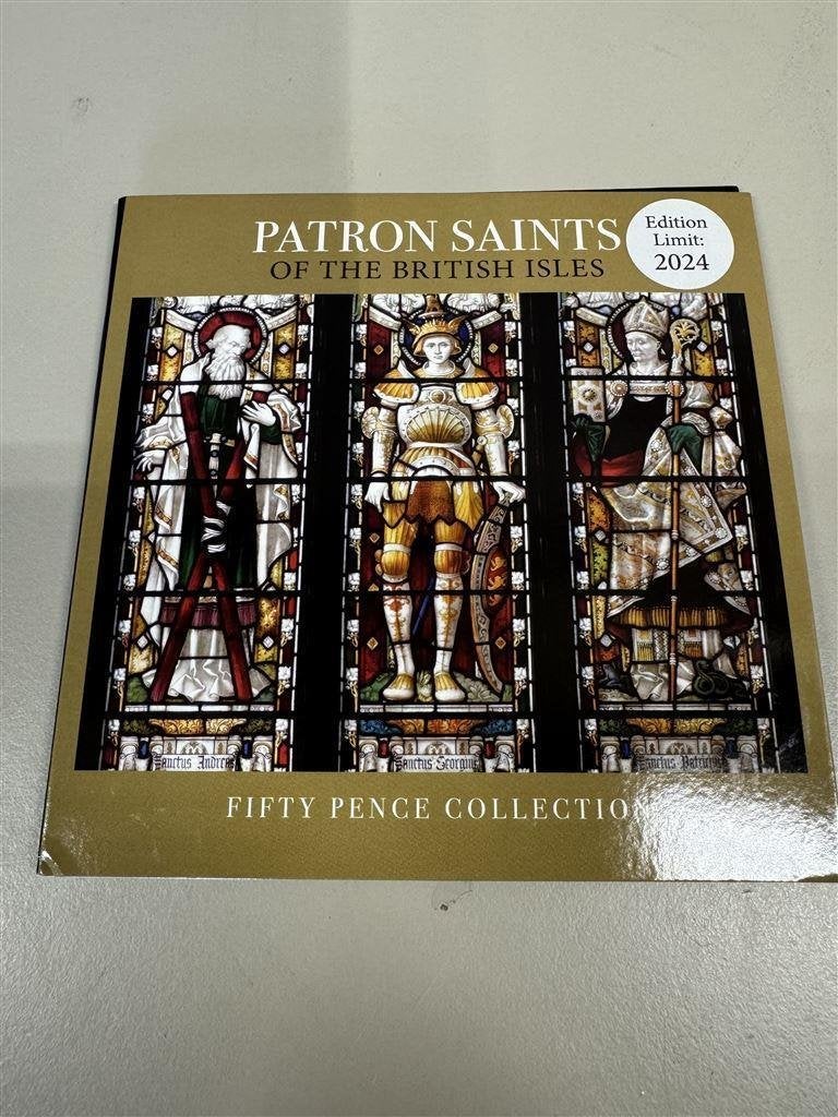 Engelse Munten set - 2024 Patron Saints 50p Coin set, Postzegels en Munten, Munten | Europa | Niet-Euromunten, Overige landen