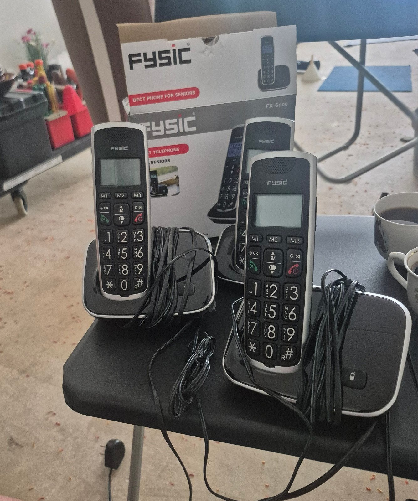 Fysic FX-6000 DECT Telefoon voor Senioren - 2 Handsets, Ophalen, Zo goed als nieuw, 3 handsets