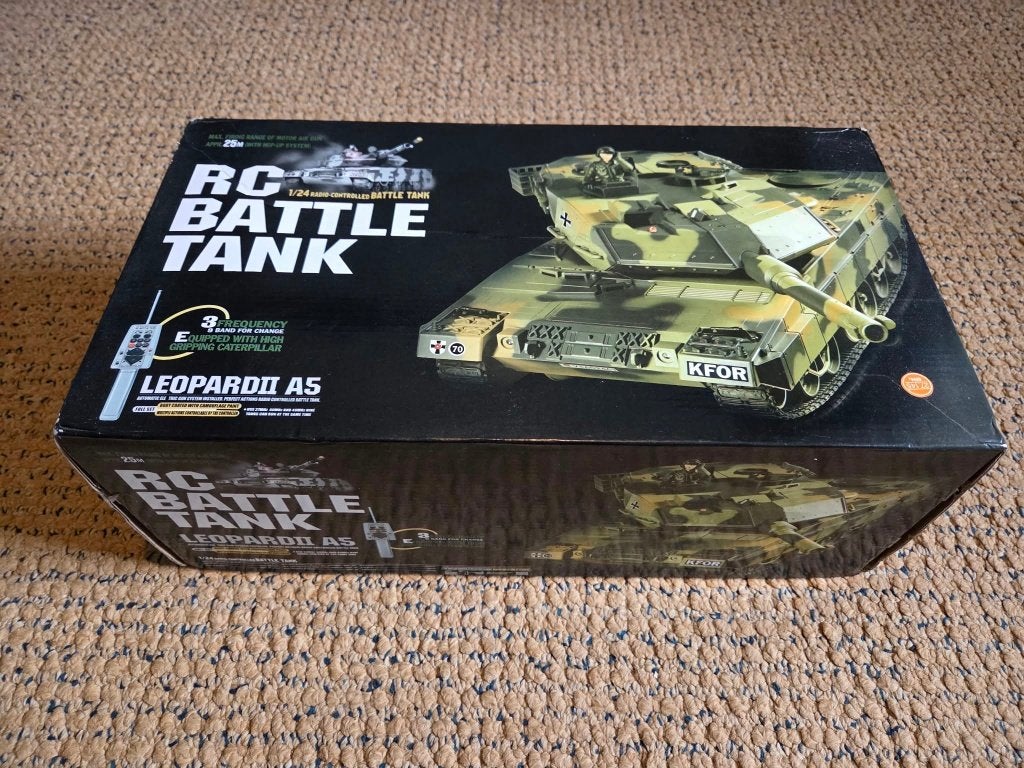 RC Battle Tank Leopard II A5 - Afstandsbestuurbare Tank, Hobby en Vrije tijd, Overige merken, Gebruikt, Tank, Groter dan 1:32