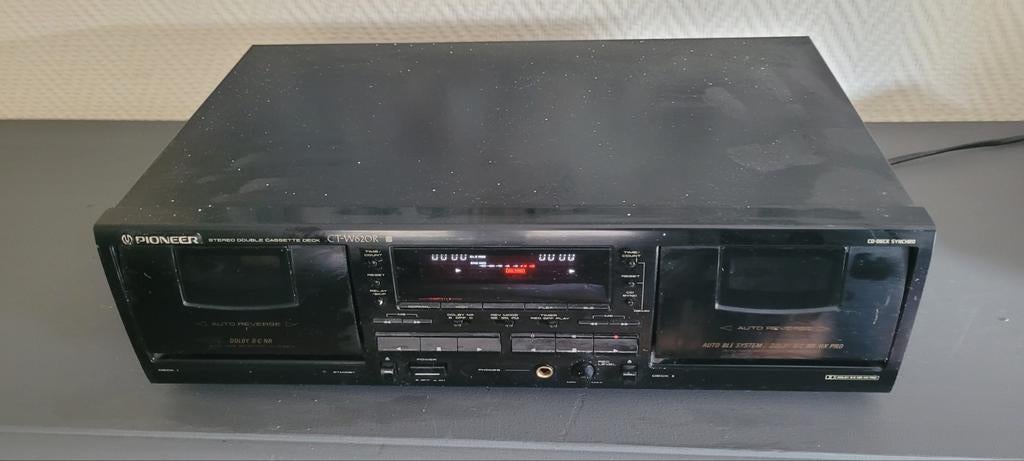 Pioneer CT-W620R Dubbel Cassettedeck - Auto Reverse, Ophalen of Verzenden, Dubbel, Auto-reverse