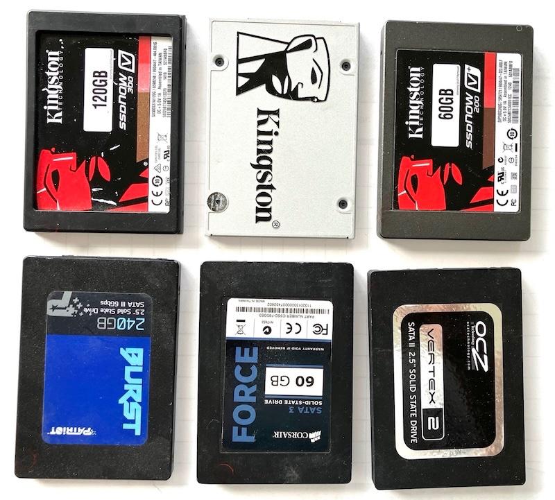 10 x SSD - Diverse merken, Computers en Software, Harde schijven, Gebruikt, Laptop, Intern, SSD, Verzenden
