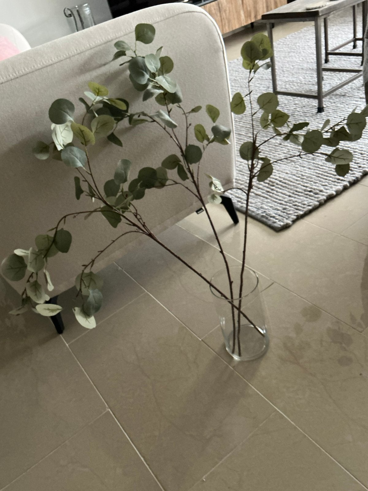 3 kunst Eucalyptus takken., Huis en Inrichting, Ophalen of Verzenden, Zo goed als nieuw