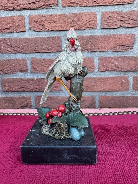Weens brons, levensecht kardinaalvogeltje, Ophalen of Verzenden, Brons