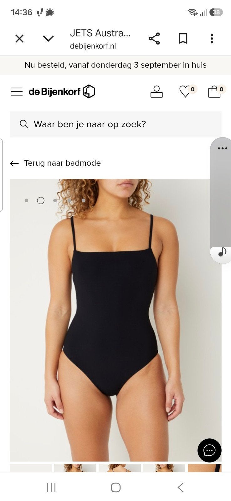 zwart JETS Australia Badpak Maat 14 ( 40-42), JETS Australia, Zwart, Badpak, Ophalen of Verzenden