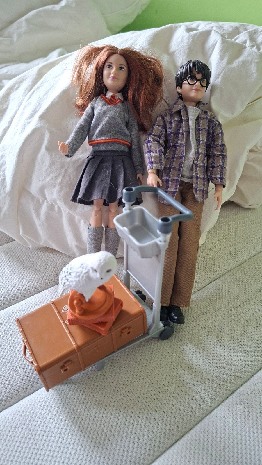 Harry Potter en Ginny en trolley, Ophalen, Gebruikt, Pop