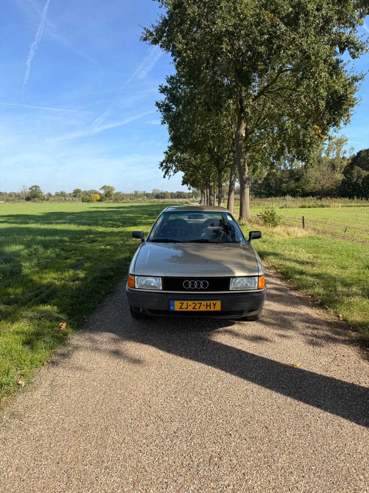 Audi 80 1.8 S U9 1991 Beige orginele staat, Auto's, Voorwielaandrijving, Beige, Origineel Nederlands, Bedrijf