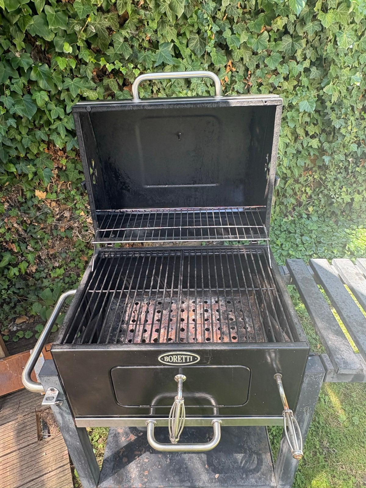 Boretti houtskool barbecue Carbone zwart 67 x 114 x 109 cm, Tuin en Terras, Ophalen, Gebruikt