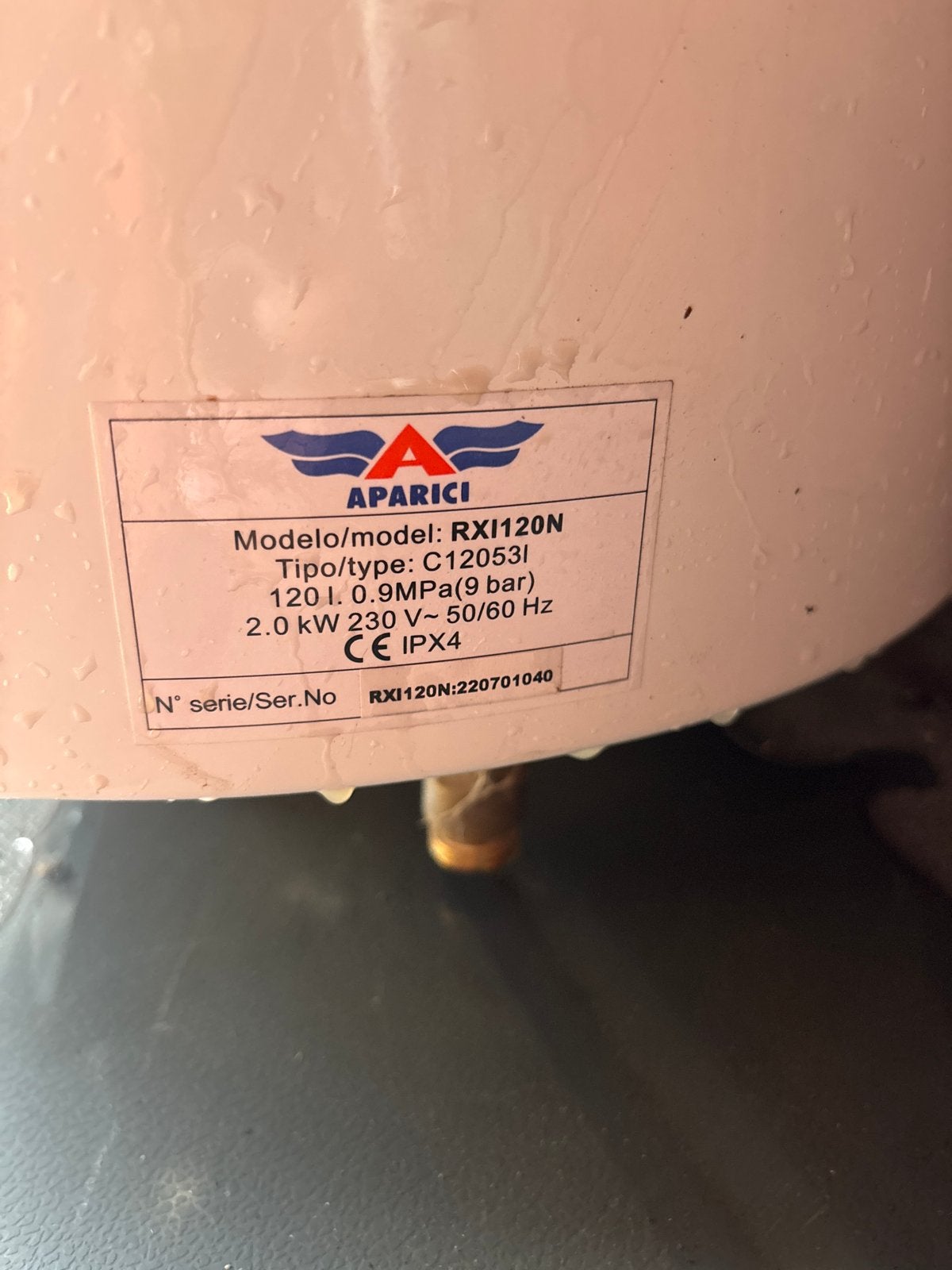 Aparici RXI120N Elektrische Boiler - 120 Liter, Ophalen of Verzenden, Gebruikt