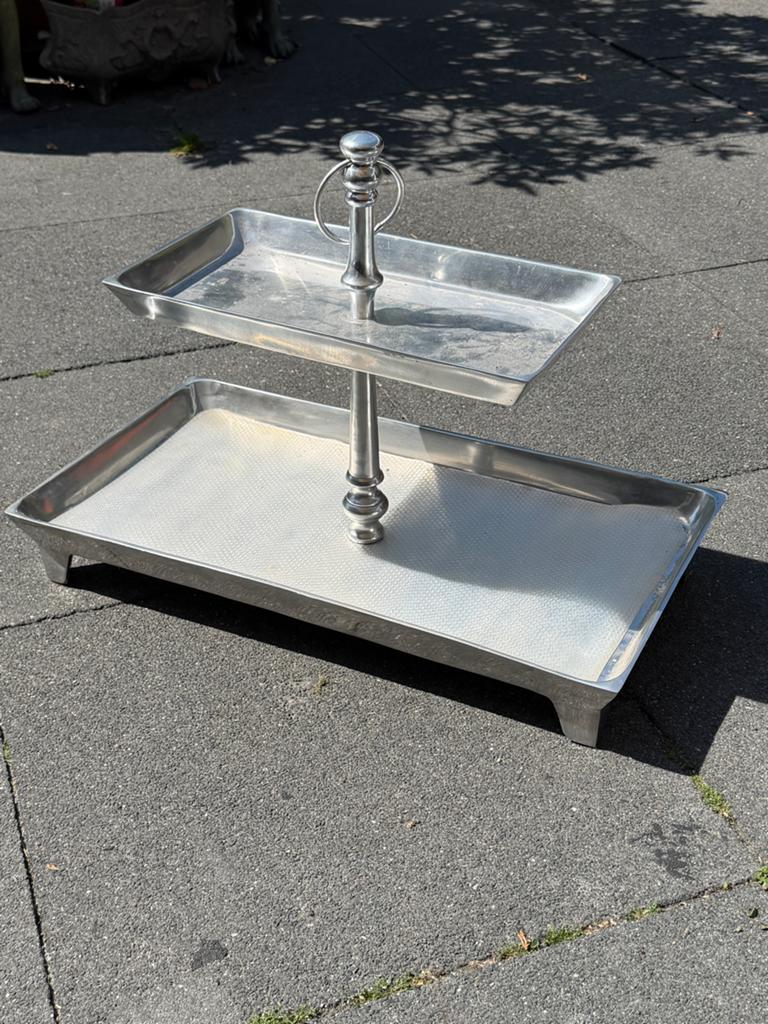 Metalen etagere met twee lagen, Ophalen of Verzenden