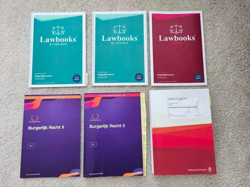 Samenvattingen Burgerlijk Recht II RU Lawbooks Athena, Boeken, Ophalen of Verzenden, Gamma, Zo goed als nieuw, WO