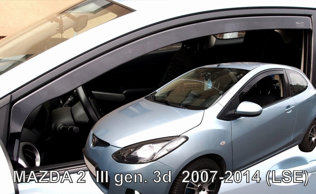 Mazda 2 zijwindschermen raamspoilers visors donker CX3 MX GJ, Auto diversen, Ophalen of Verzenden