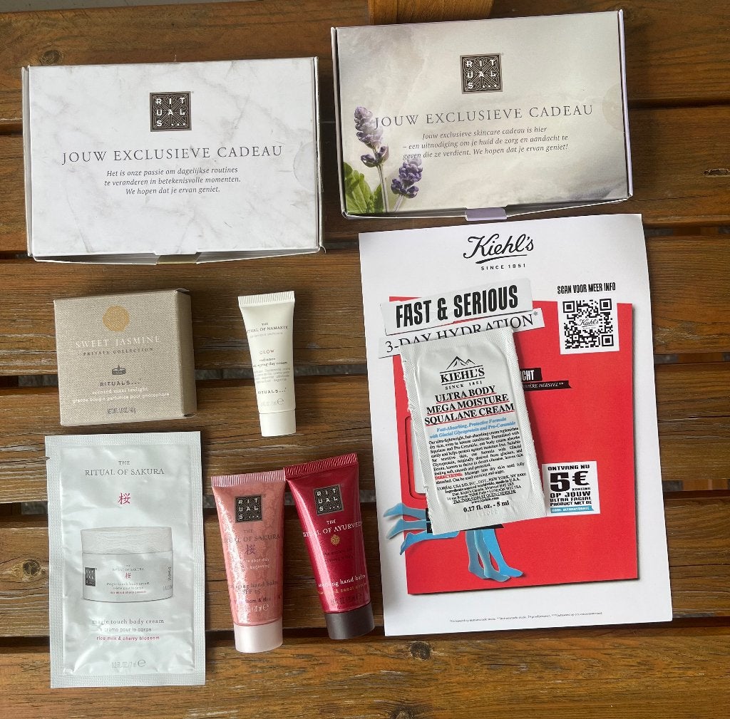 Rituals mini’s hand balm body cream en kaars, Ophalen of Verzenden, Nieuw, Bodylotion, Crème of Olie