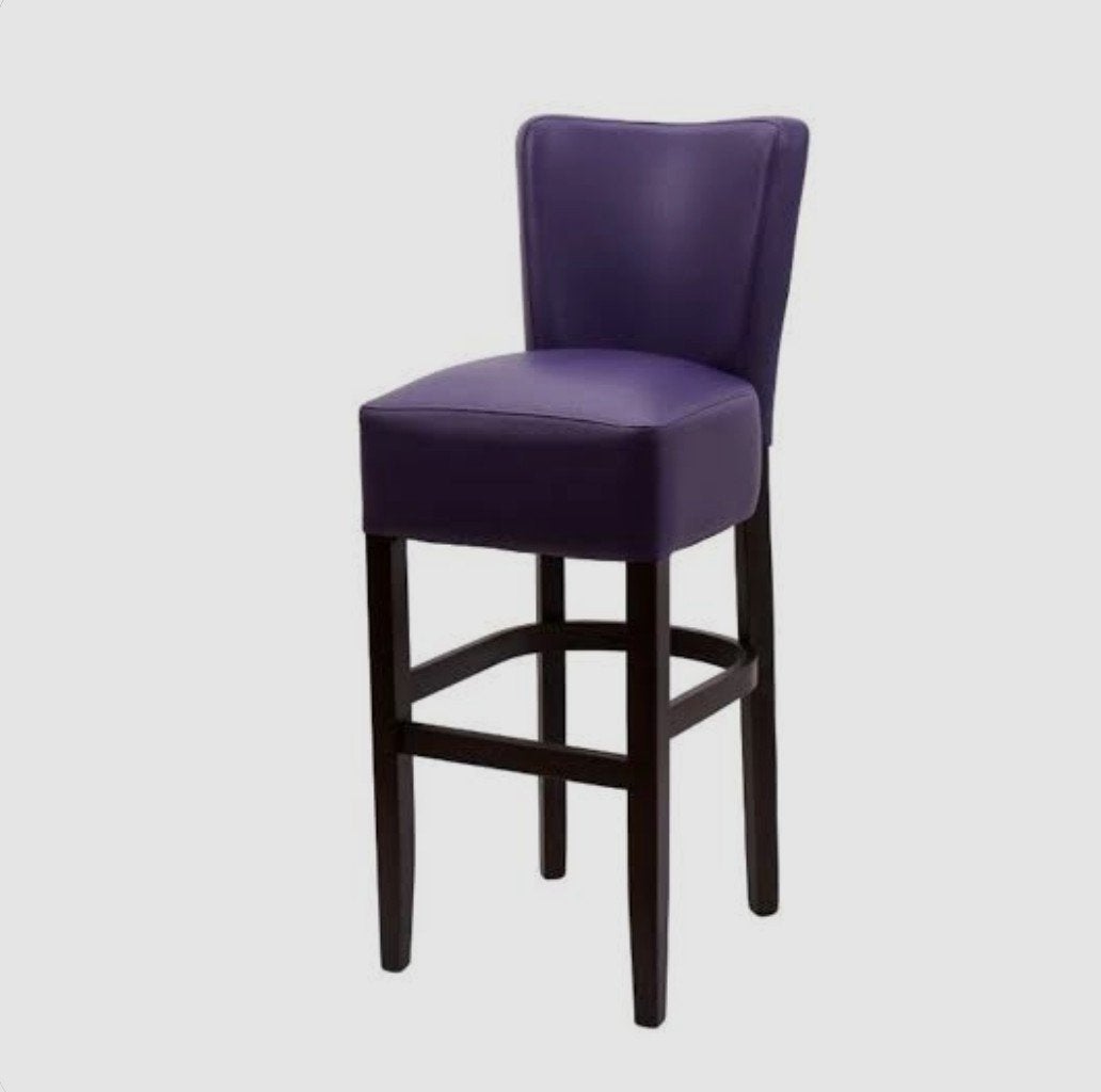 Paarse barkrukken, set van 4, Ophalen, Gebruikt, 90 cm of meer, Leer